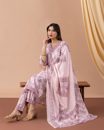 Pink Cotton Suit - Set of 3