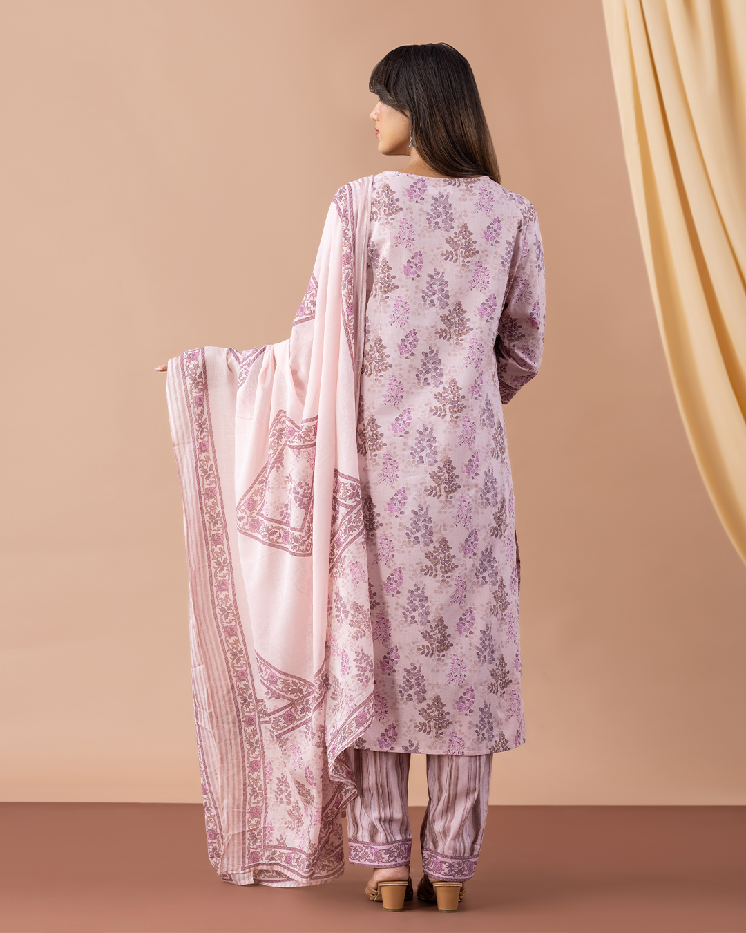 Pink Cotton Suit - Set of 3